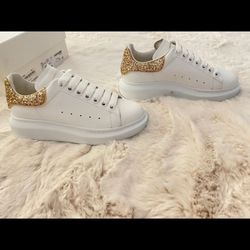 Alexander McQueen White / Gold Women’s Size 35