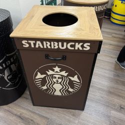 Custom-built Starbucks Trash Can 