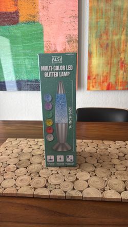 Alsy Lighting Multi-Color LED Glitter Lamp 14 Inch