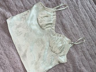 Silky white crop top