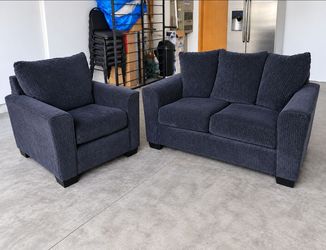 Newer Ashley Microfiber Loveseat and Sofa-Chair