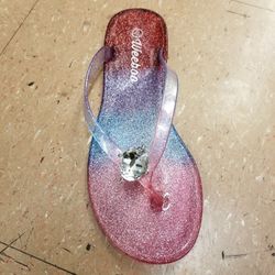 Weeboo Multicolor Jelly Flat Sandal With JEWEL 