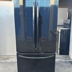 Samsung French Door Refrigerator – Black–Great Working Condition