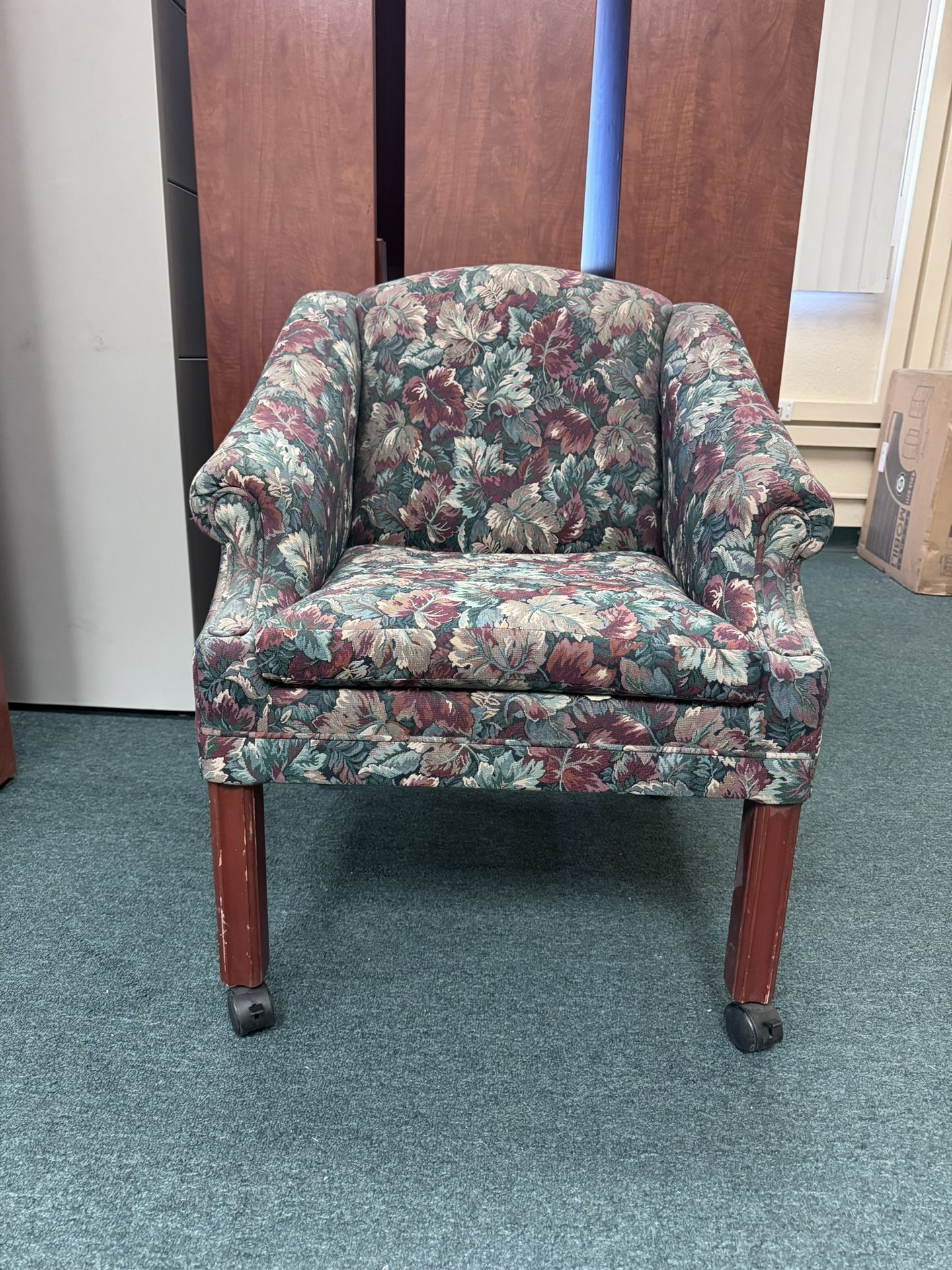 Vintage Patterned Rolling Armchair