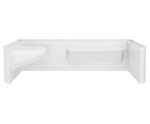 Delta
Classic 500 Left Seat 60 in. W x 17.13 in. H 3-Piece Direct-to-Stud Alcove Shower Wall Surround in High Gloss White
