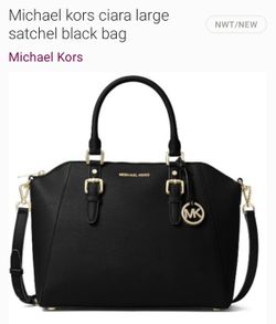 Michael Kors Ciara Large Satchel Black Bag