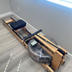 WaterRower Ash Rowing Machine with S4 Monitor | USA Made Water Rower | Original Handcrafted Erg Machine Gym Workout 