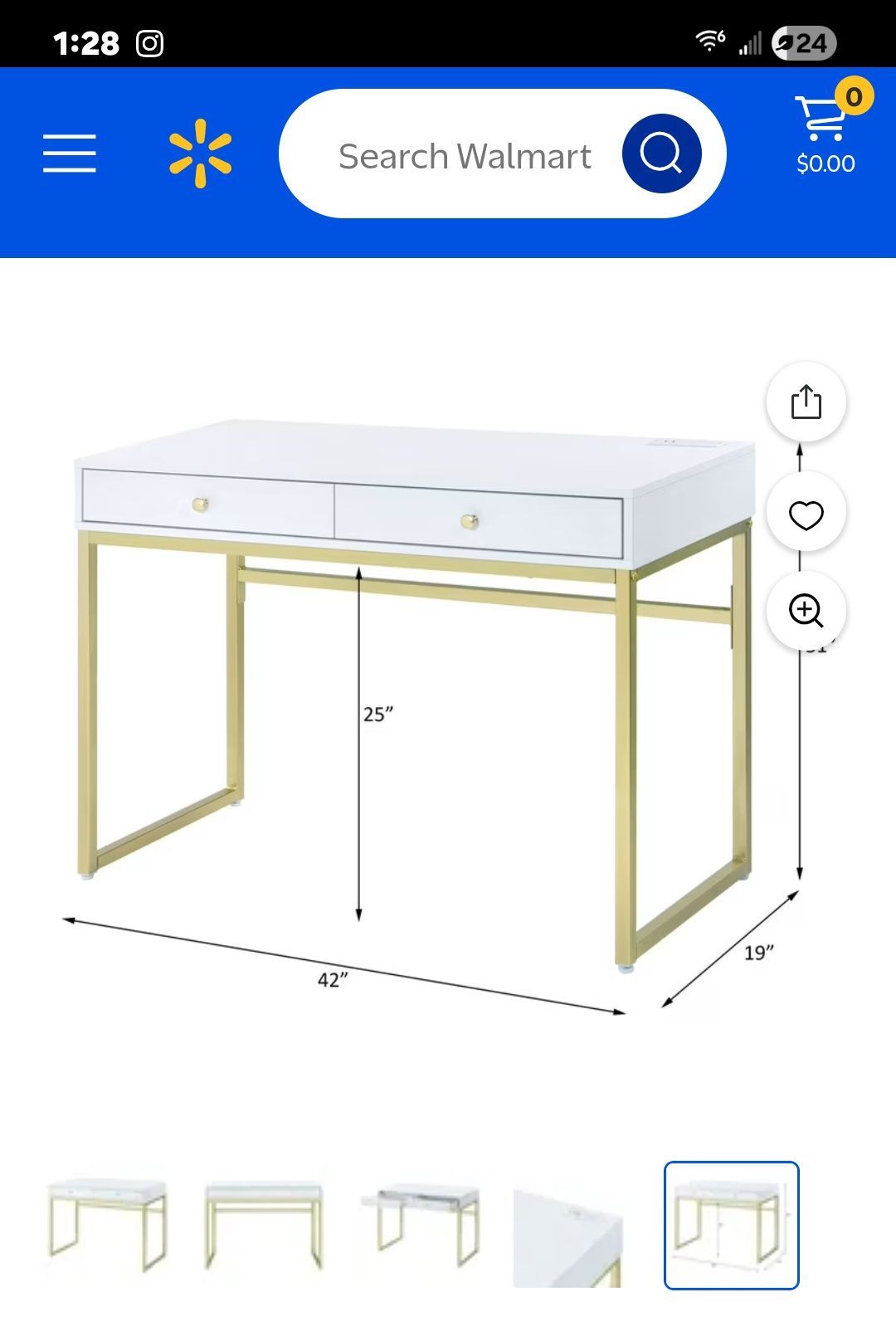 White Writing Desk