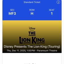 Lion King Tickets Paramount Theater