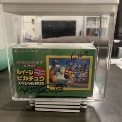 Pokemon Japanese Luigi Pikachu Signed Charles Martinet