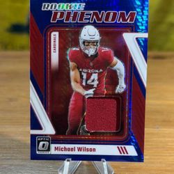 Michael Wilson 2023 Donruss Optic - Rookie Phenom Blue Hyper