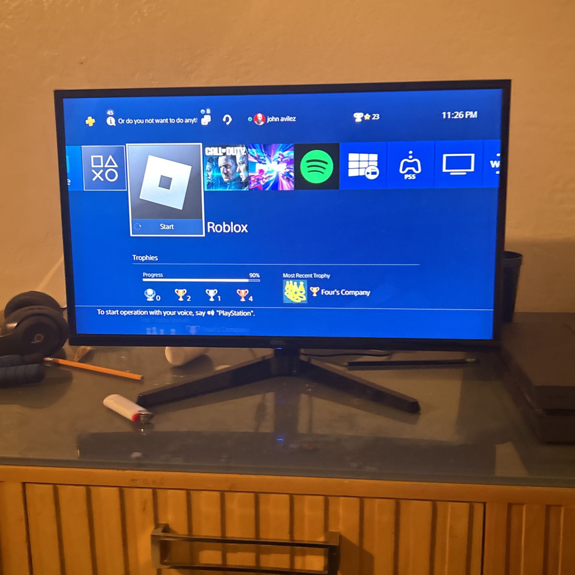 PS4 Wit Monitor 