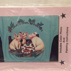 3 little pigs Pattern for painting fabric painting clothing