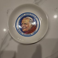 Pope John Paul 11 1987 Commermorate Plate