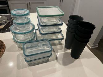 Glass Tupperware and Cups