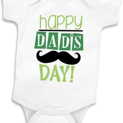 New Infant and Baby Boy Happy Dad's Day Bodysuit