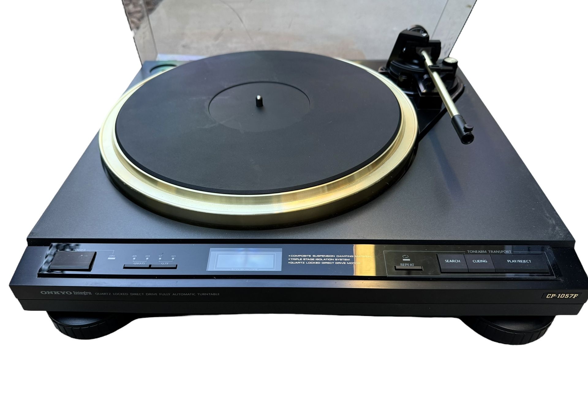 ONKYO CP-1057F Integra Quartz Locked Auto Turntable ~ FOR PARTS OR REPAIR