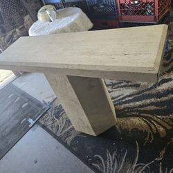 Travertine Console Table / Bench 50x16 37in tall