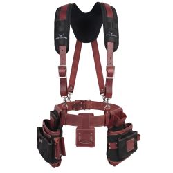 Oxen Leather-Nylon Tool Belt Carpenter , Construction Electrician Framer Worker for Men