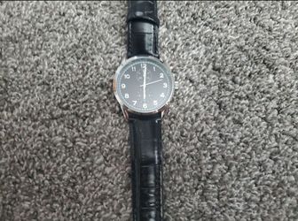 Black Crocodile Strap Men's Watch