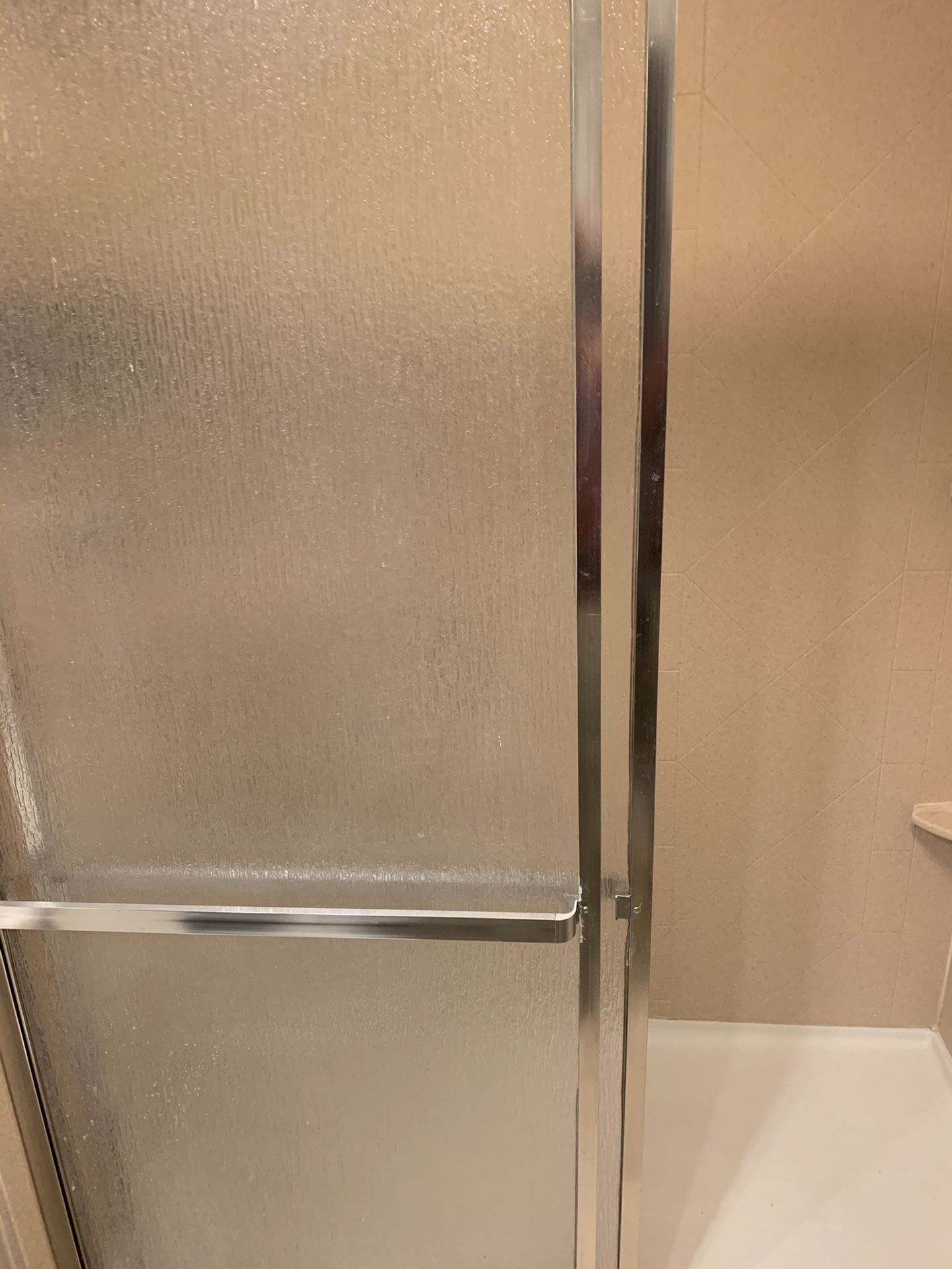 Silver sliding shower doors USED