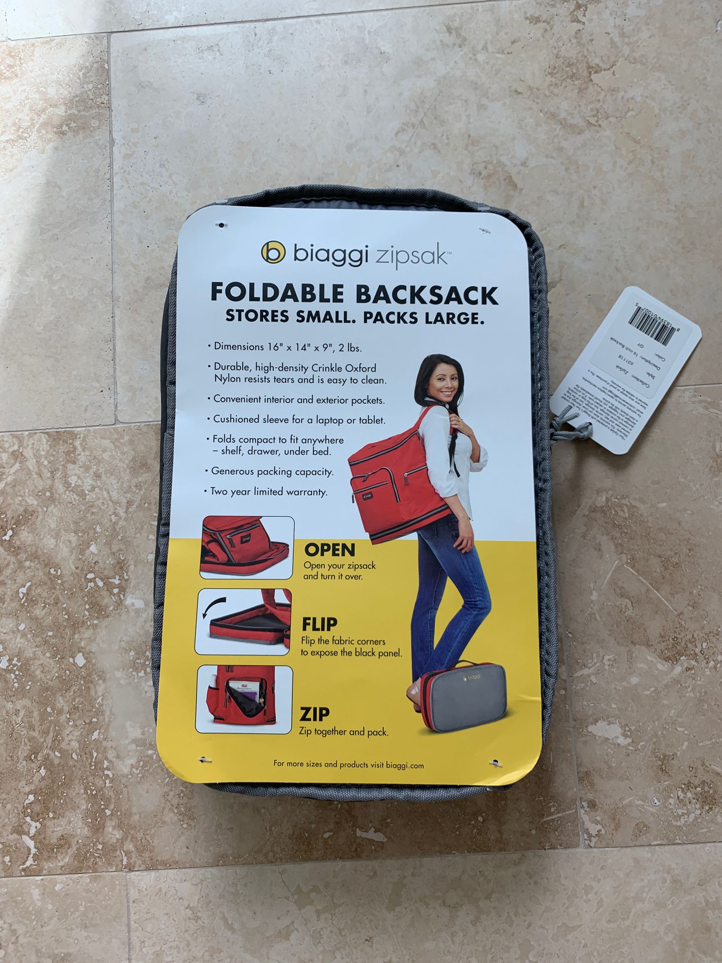 Biaggi Foldable Backpack