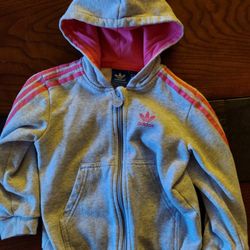 Toddler Adidas 4t Gray & Pink Jacket