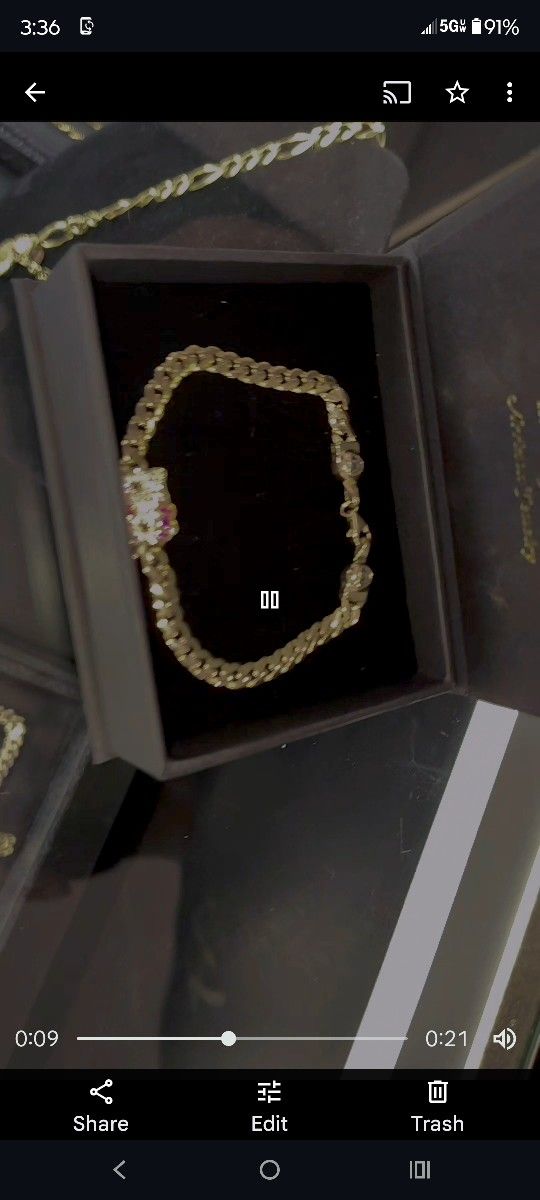 14k Hello Kitty Cuban Link Bracelet