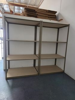Industrial Racks 48 in W x 30 in D Used Heavy Duty Storage Shelving 4 Tier Delivery Available