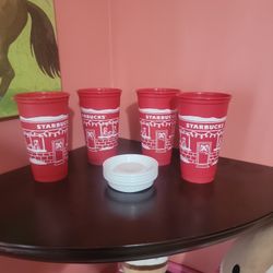 Starbucks  4 Reusable  Cups