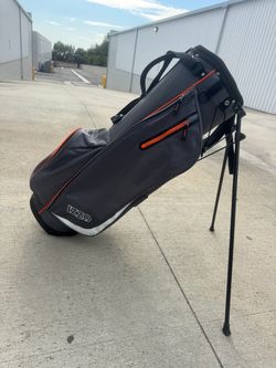 Izzo Golf Ultra-Lite Stand Bag - Grey/Orange