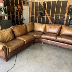 Thomasville Leather Sectional Sofa 