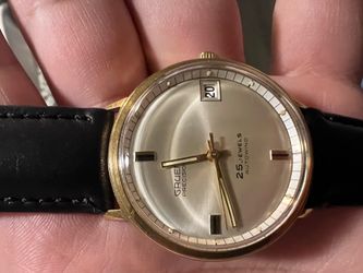 Gruen vintage precision 25 jewel automatic watch sunburst dial