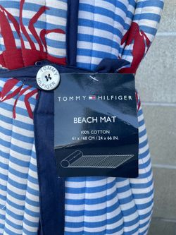 TOMMY HILFIGER Beach Mats 🦞100% Cotton 🦞 61” X 24”  NWT