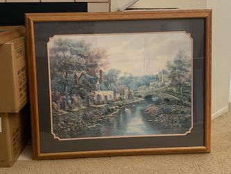 Frame countryside landscape printed (Large)