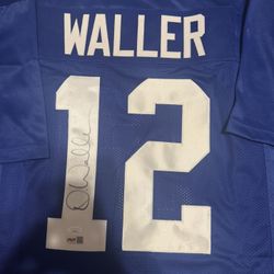 D. Waller Autographed Custom Giants Jersey