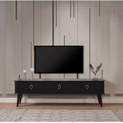 Modern Style Fully Assembled TV Stand Media Console, TVs up to 70”