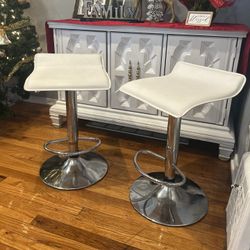 Antuane Swivel Upholstered Adjustable Height Counter Stool with Metal Frame (Set of 2)