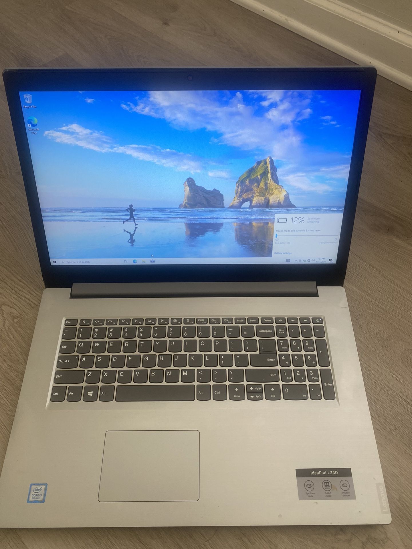 Laptop Lenovo I3 8th 16gb Ram, 256 Ssd, 17 Inch, Webcam 