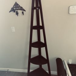 5 Tier Shelf Cherry Wood