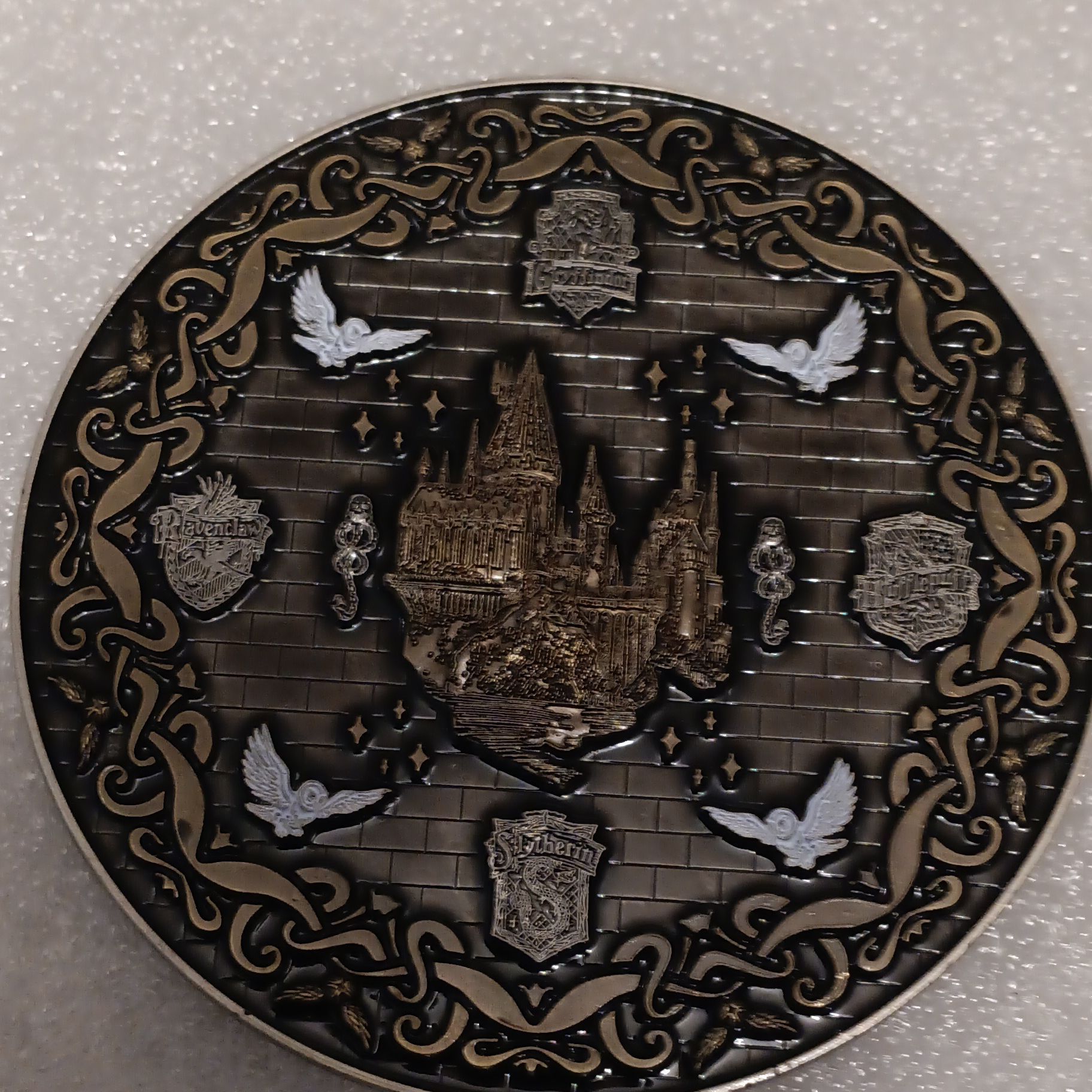 Harry Potter Sorting Hat Collectible Challenge Coin with Hogwarts Design