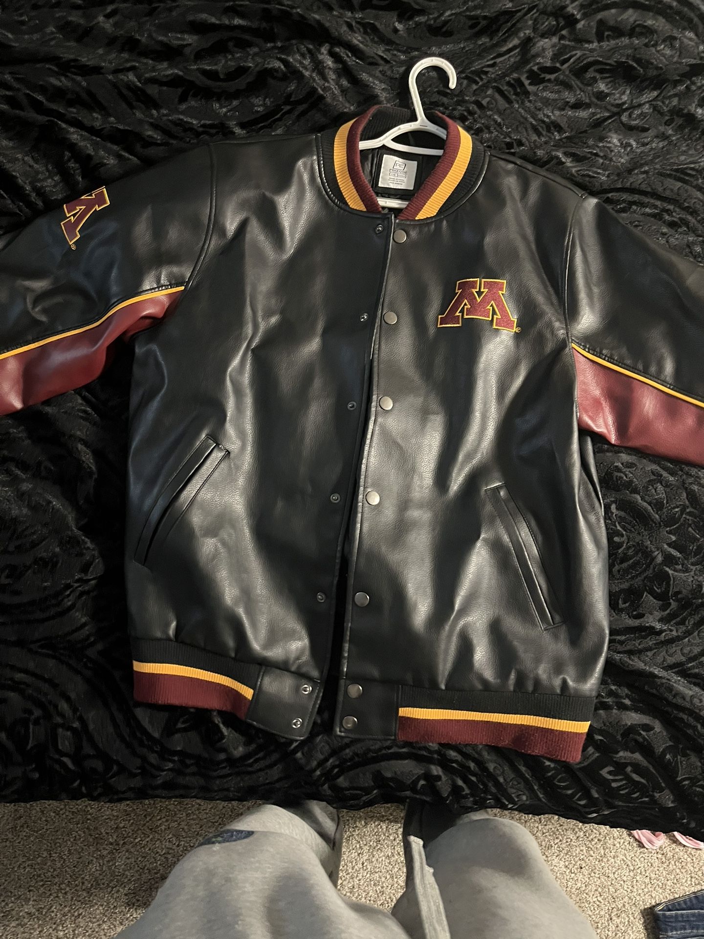 University Of Minnesota Leather Varsity jacket