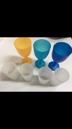 7 cups 4 glass and 3 Plastic , Kitchen