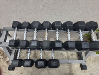 GYM set with weights and Dumbells