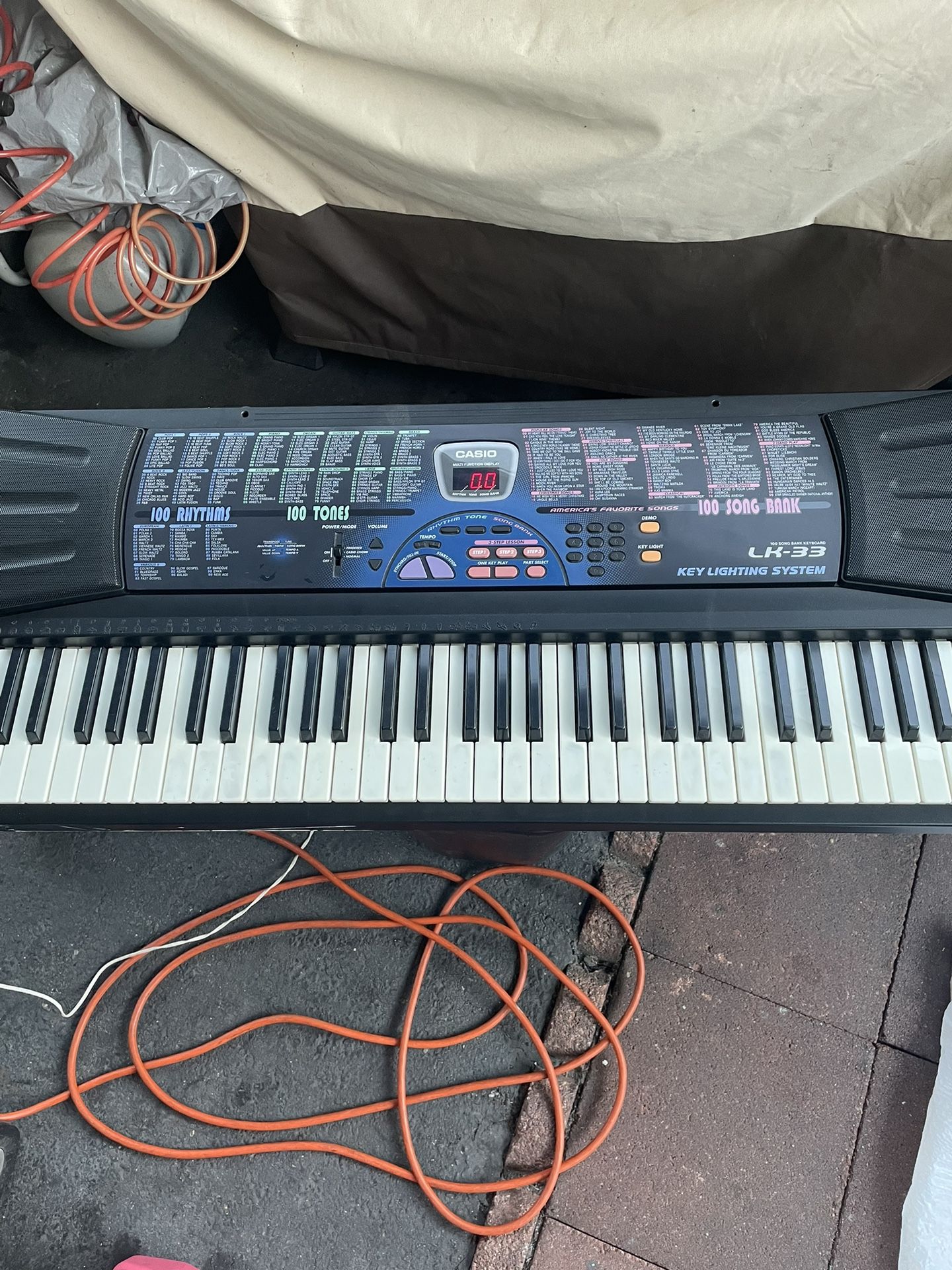 Casio LK-33 Electronic Keyboard End Accesories