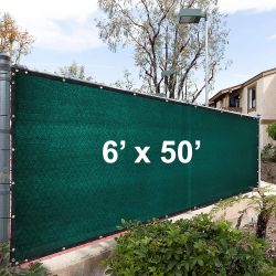 $45 (NEW) Privacy Fence 6x50 FT Screen Cover, Mesh Shade Cover for Garden Wall Yard Backyard