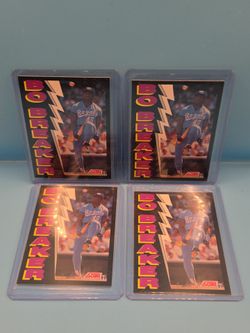 Lot X4 Bo Jackson 1991 Score Bo Breaker Card Royals Baseball #773
