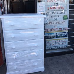 Chest 5 Drawers In Any Color New Solid Wood