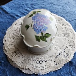 Jewelry Box Hand Painted Ceramic 