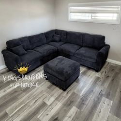 New Black Sectional 